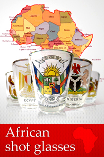 African shot glasses