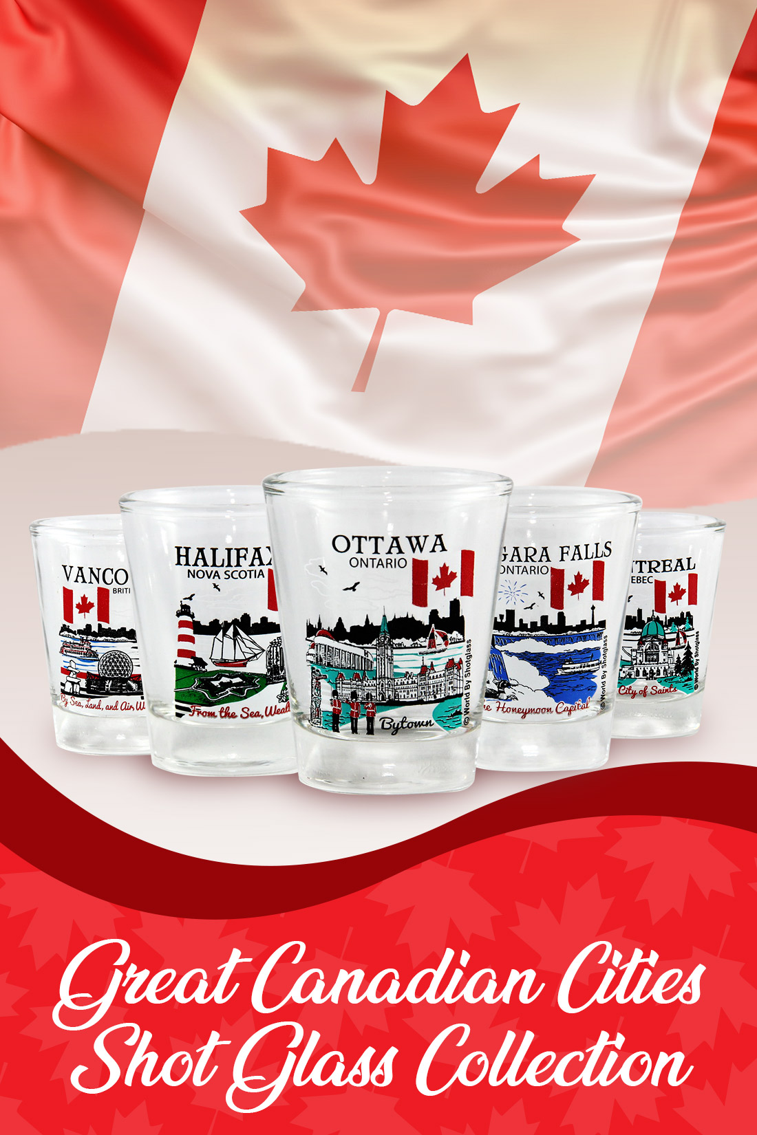 Great Canadian Cities Shot Glass Collection