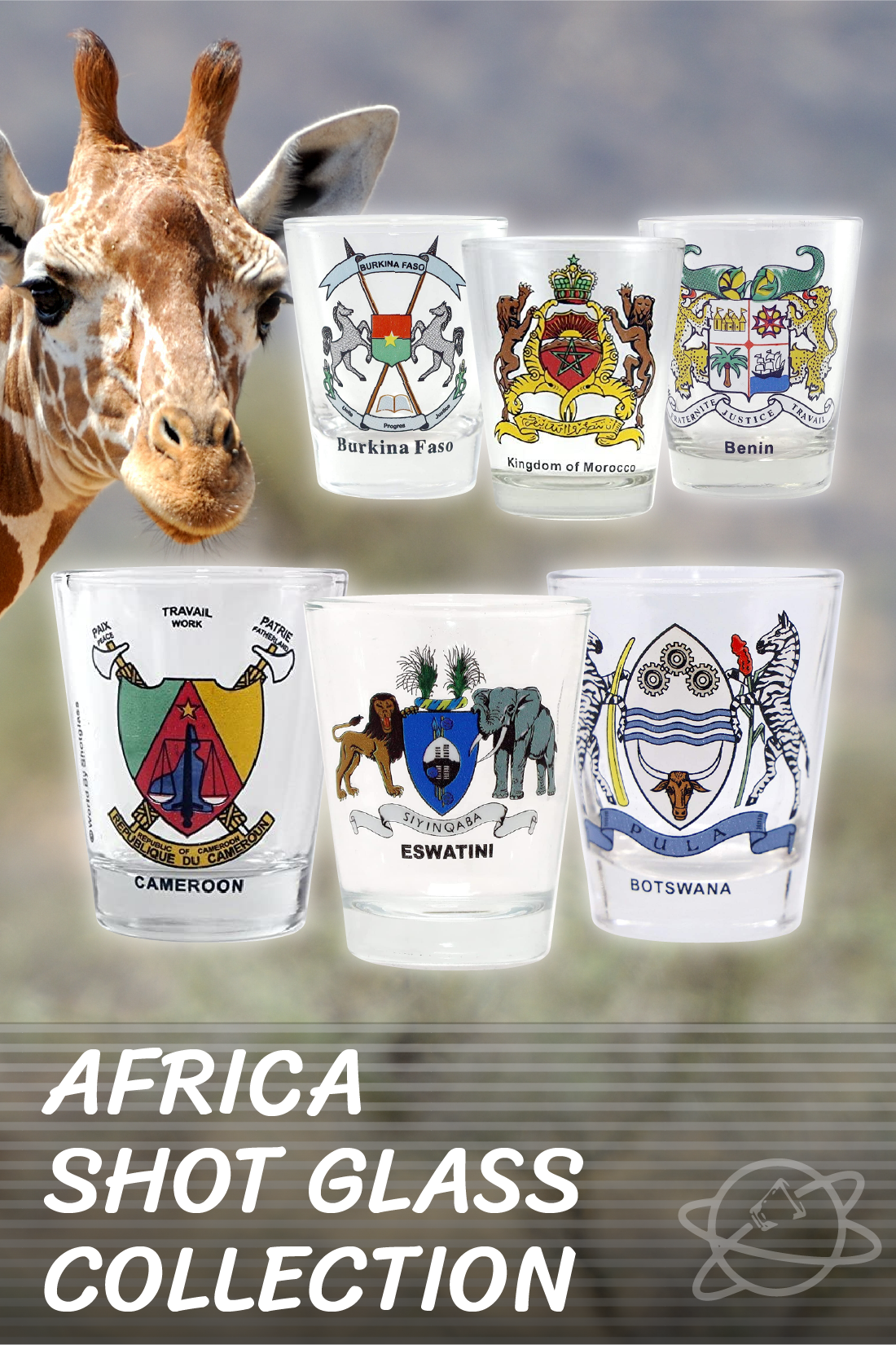 Africa shot glasses