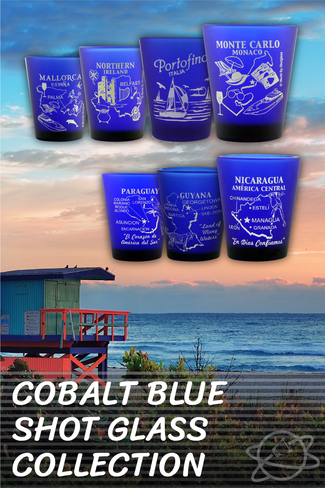 Cobalt Blue Shot Glass Collection
