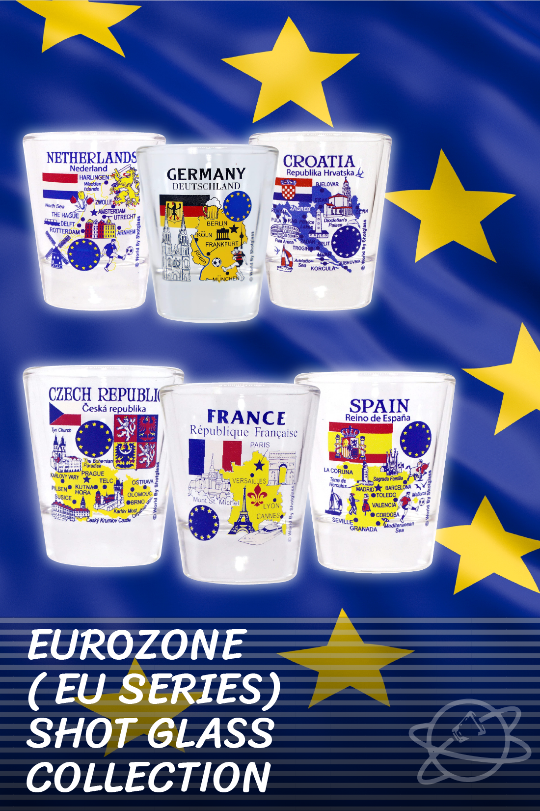 Eurozone (EU Series) Shot Glass Collection