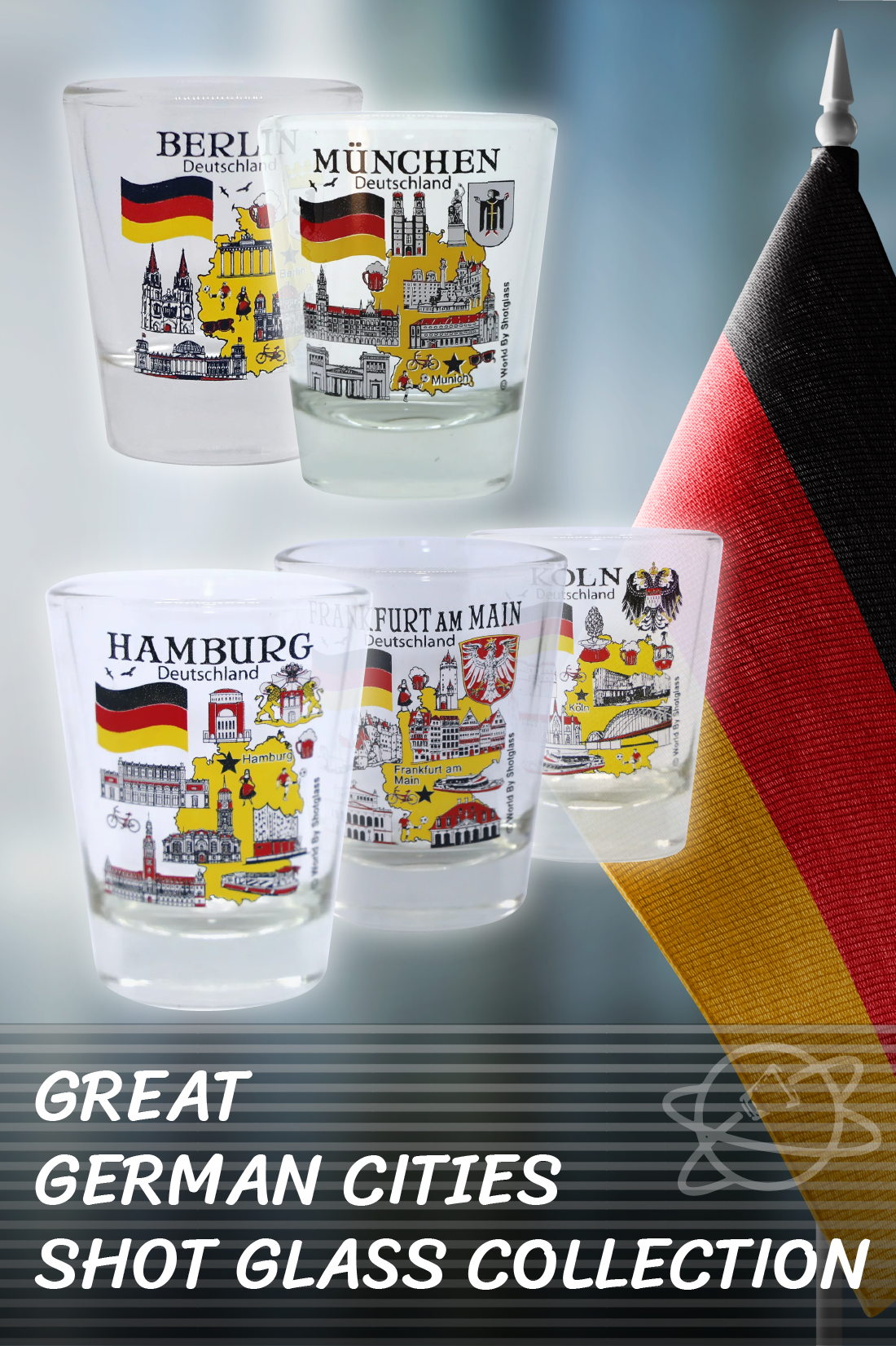 Great German Cities Shot Glass Collection