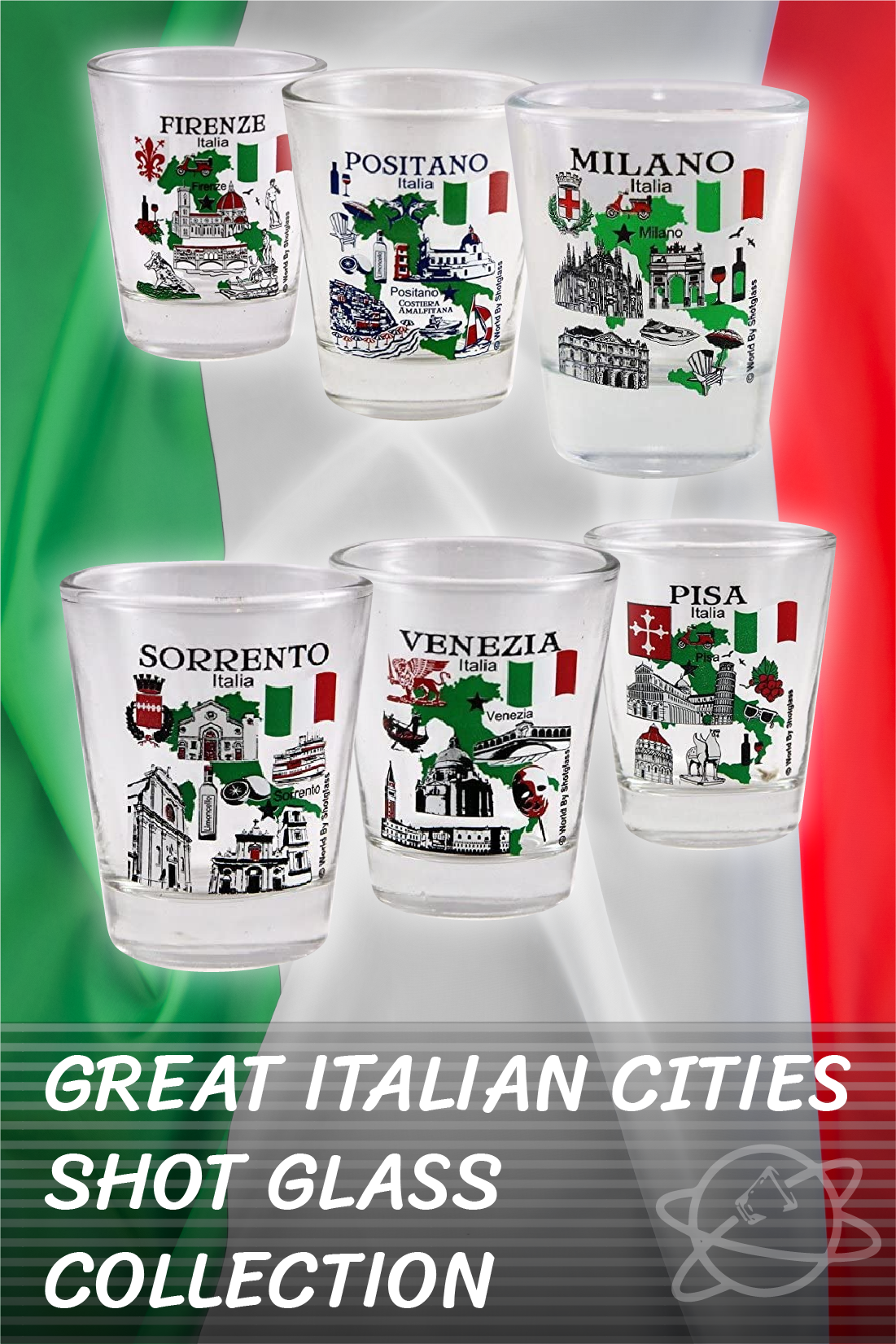 Great Italian Cities Shot Glass Collection