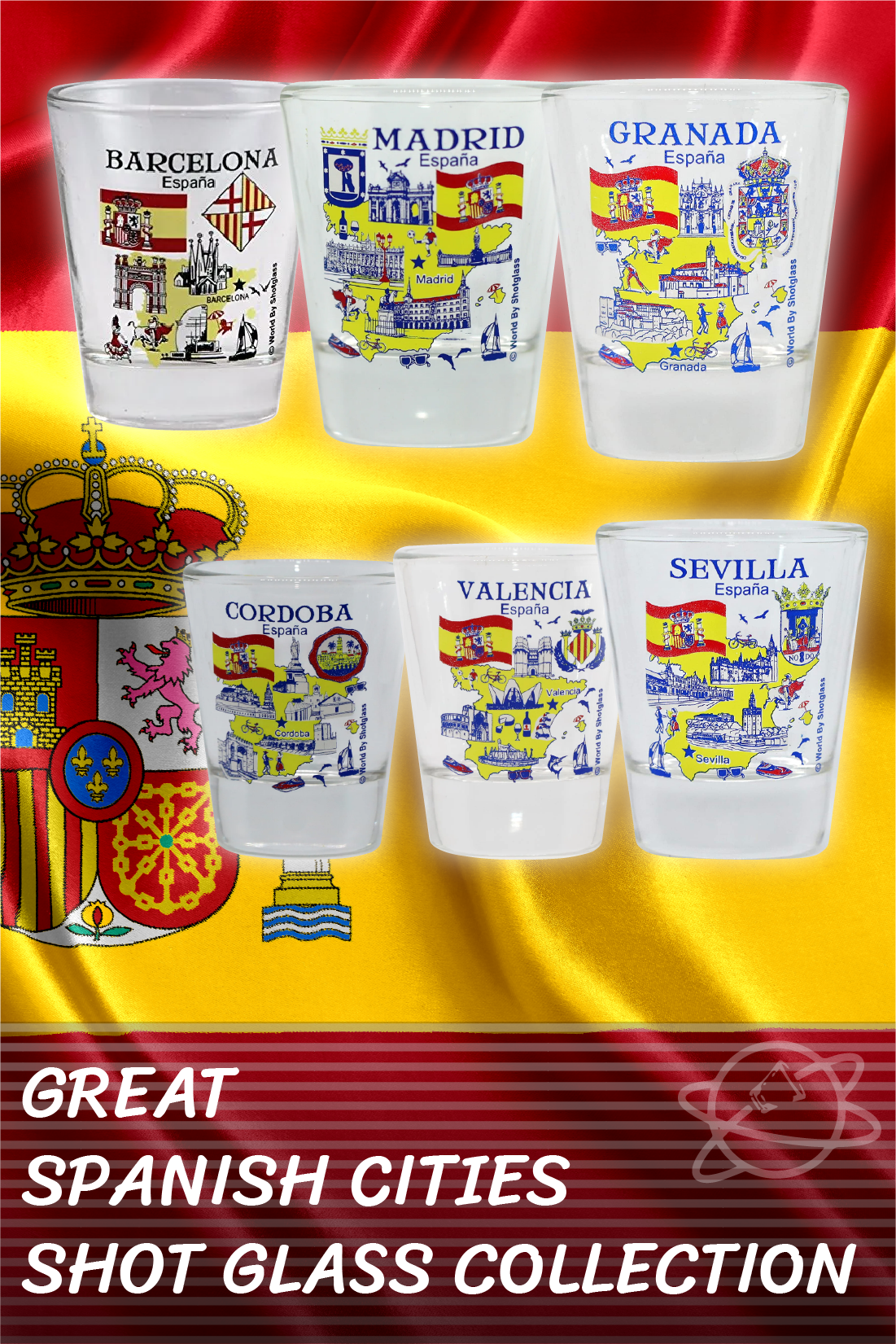 Great Spanish Cities Shot Glass Collection