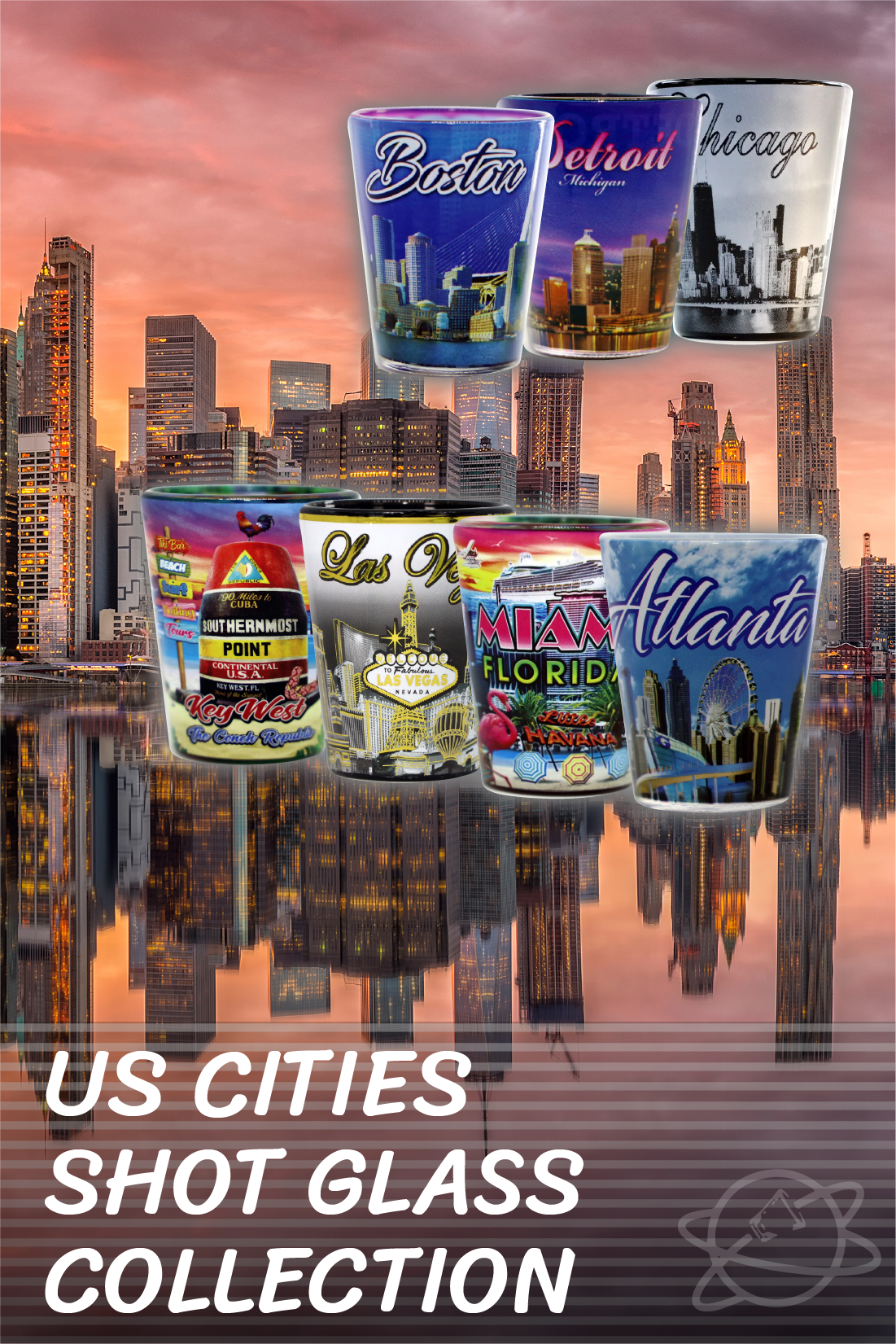 USA Cities Shot Glasses